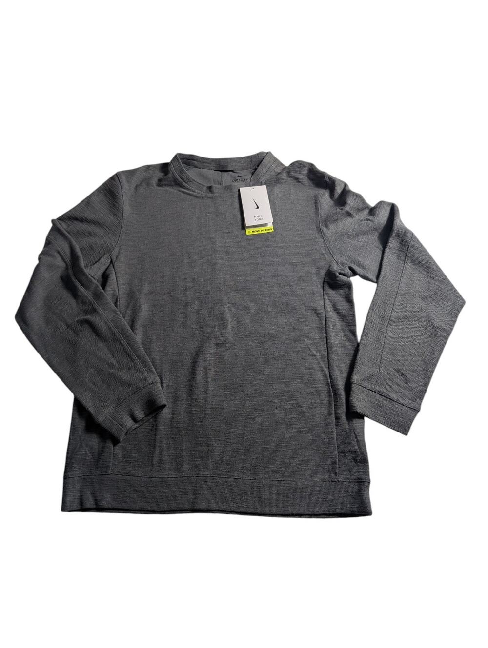 NIKE Yoga Men's Small Long Sleeve Training Sweatshirt Iron Gray Standard Fit NWT